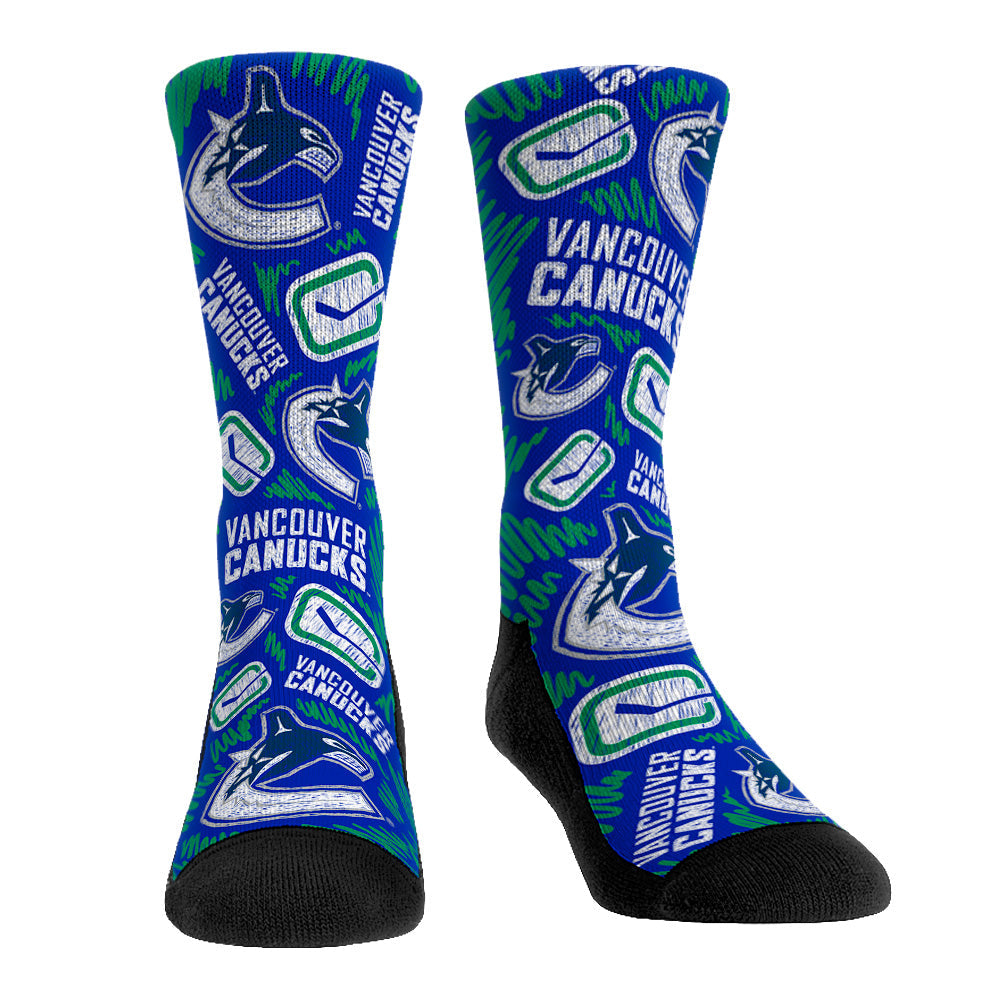 Vancouver Canucks - Logo Sketch Crew Socks
