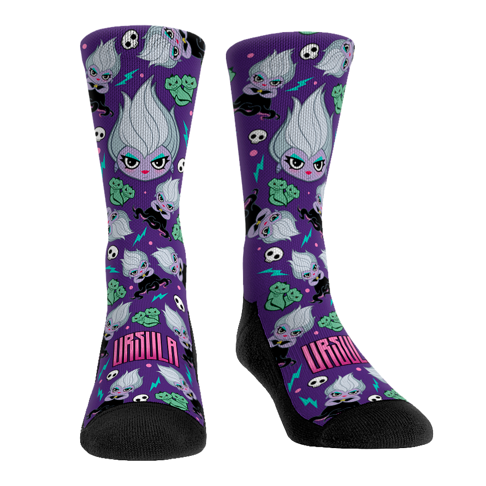 Disney Villains - Ursula - Chibi All-Over Crew Socks