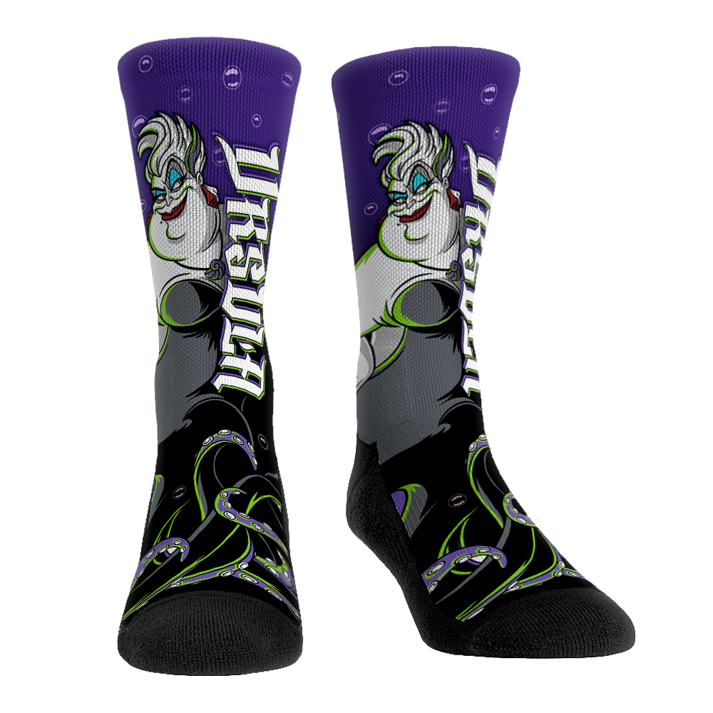 Disney Villains - Ursula - Sideplot Crew Socks