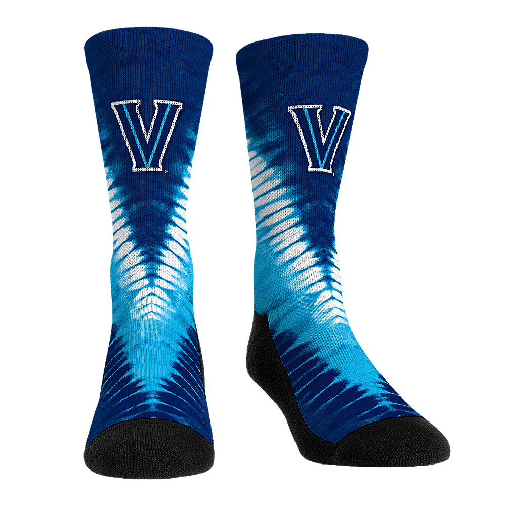 Villanova Wildcats - V Shape Tie Dye Crew Socks