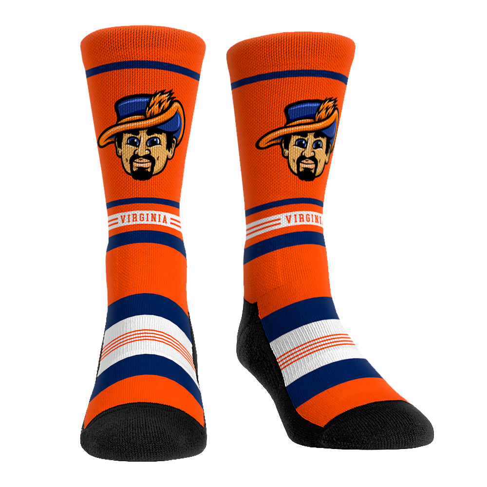 Virginia Cavaliers - Game Face Mascot Crew Socks