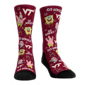 Virginia Tech Hokies - SpongeBob SquarePants Characters All-Over Crew Socks