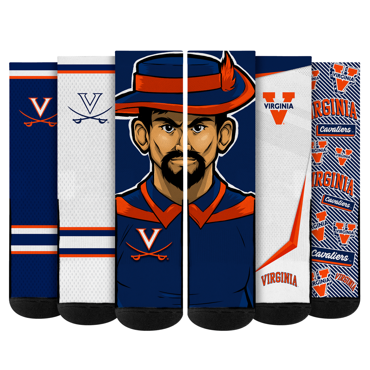 Virginia Cavaliers - Super Fan Crew Socks 5-Pack