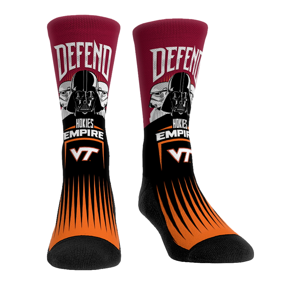 Virginia Tech Hokies - Star Wars - Defend the Empire Crew Socks