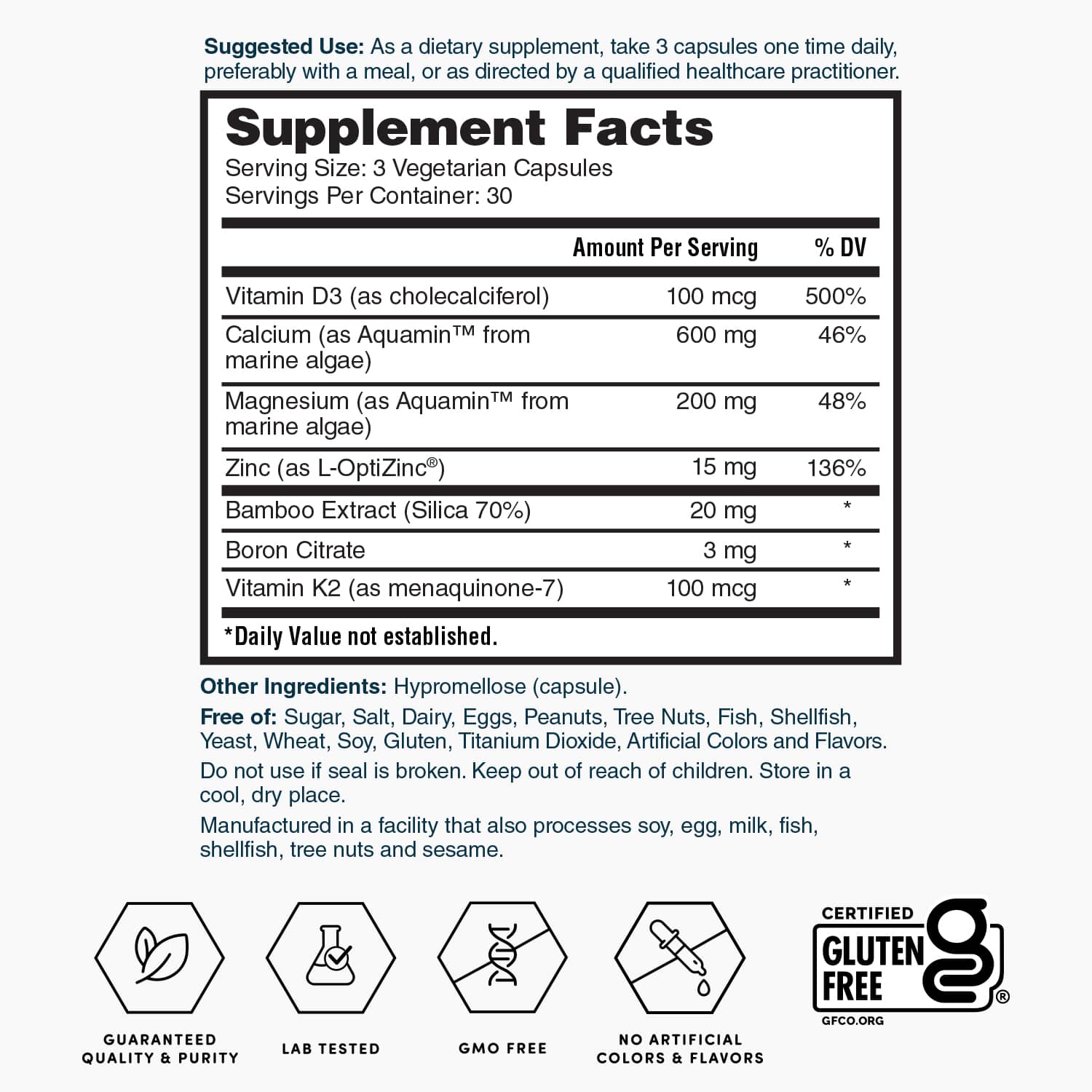 Gold Vital Bones - 90 Capsules