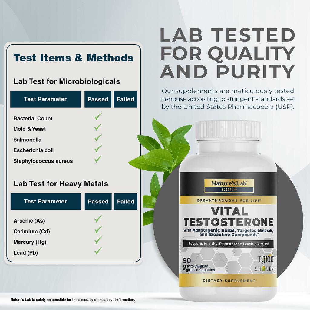 Gold Vital Testosterone - 90 Capsules