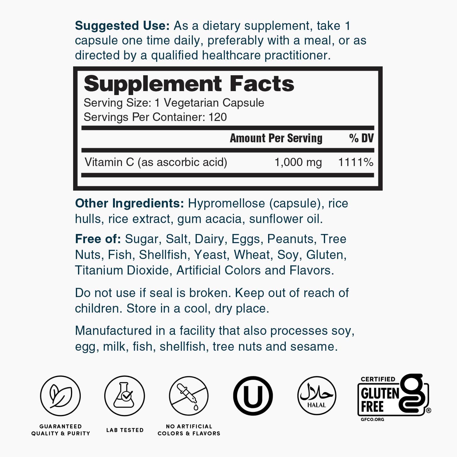 Vitamin C 1,000mg - 120 Capsules