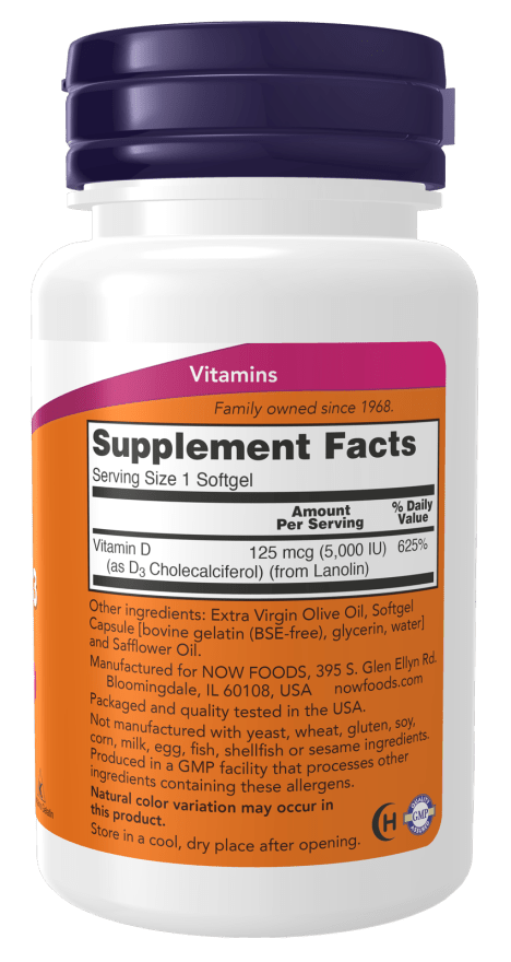 Vitamin D - 3 5,000 IU High Potency