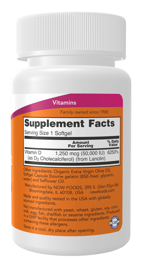 Vitamin D - 3 50,000 IU Max Potency