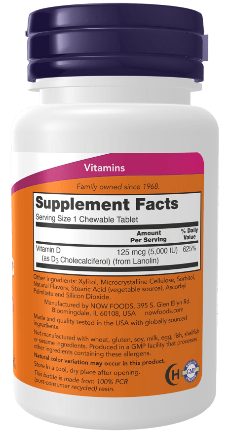 Vitamin D - 3 Chewable 5,000 IU