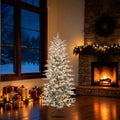Artificial Christmas tree shown in a holiday room