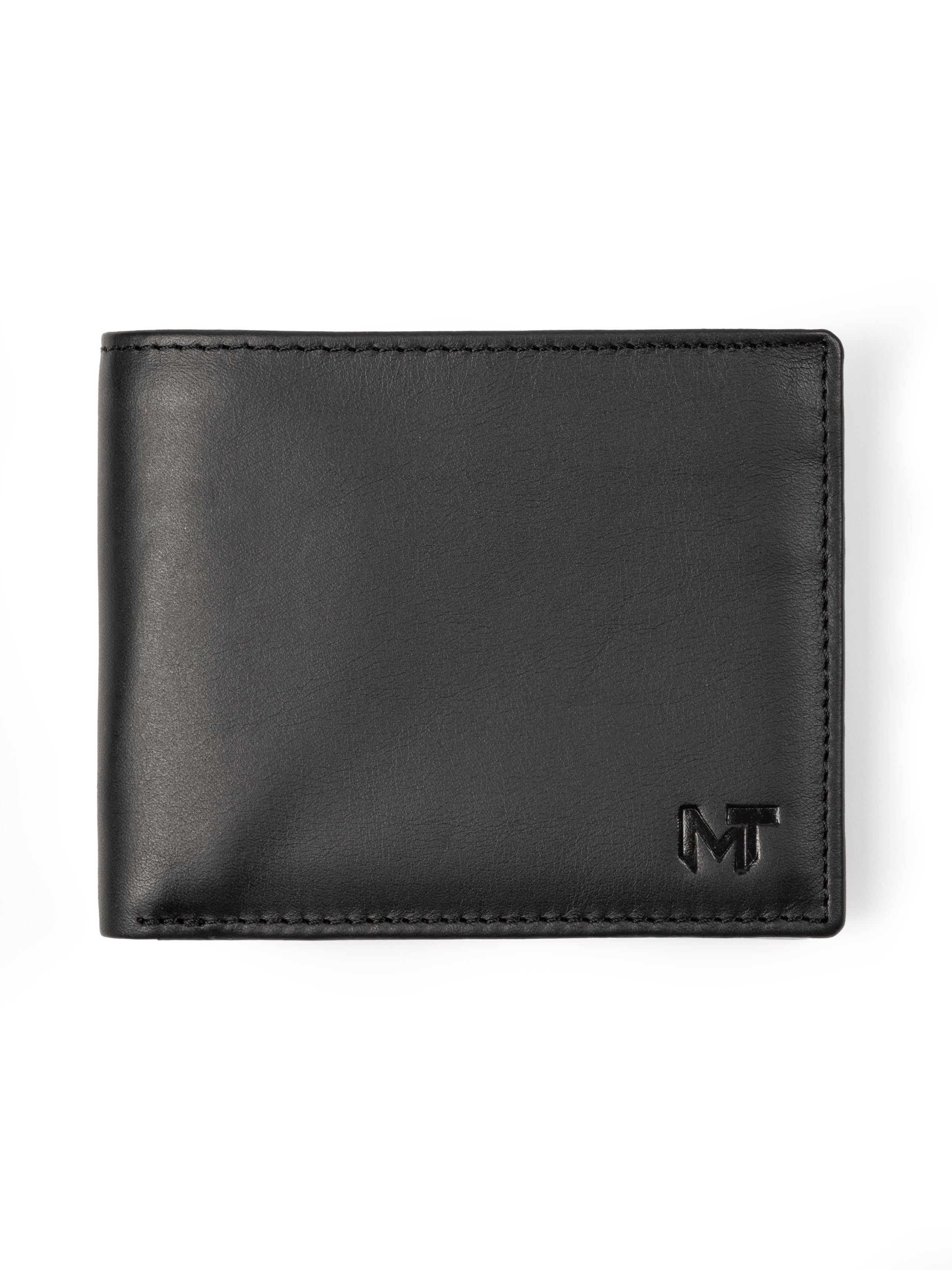 Wealth Ward Black Bi - folded Wallet