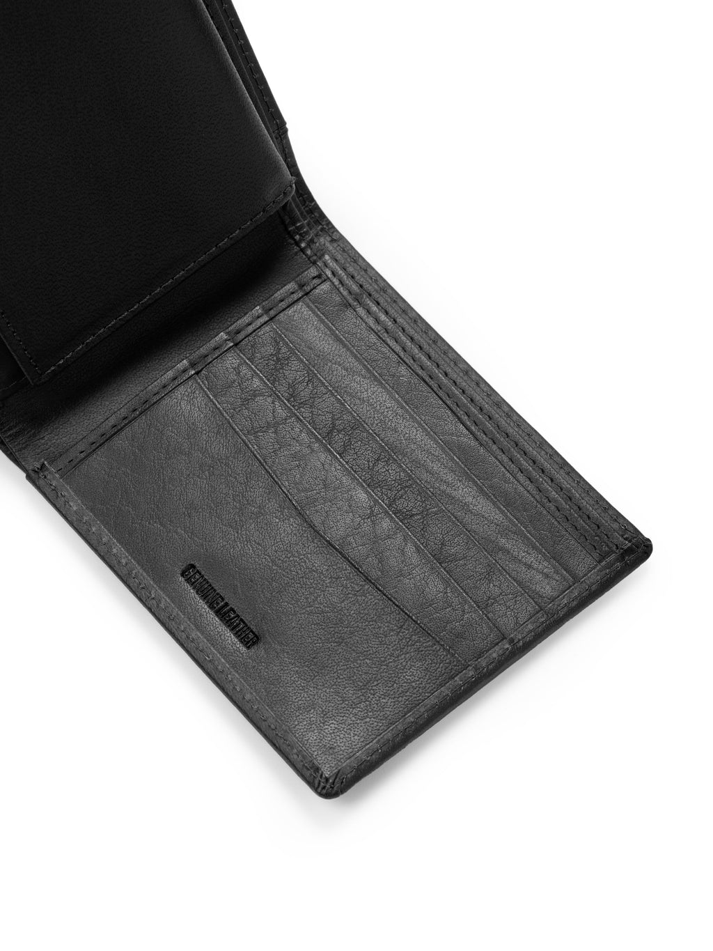 Wealth Ward Black Bi - folded Wallet