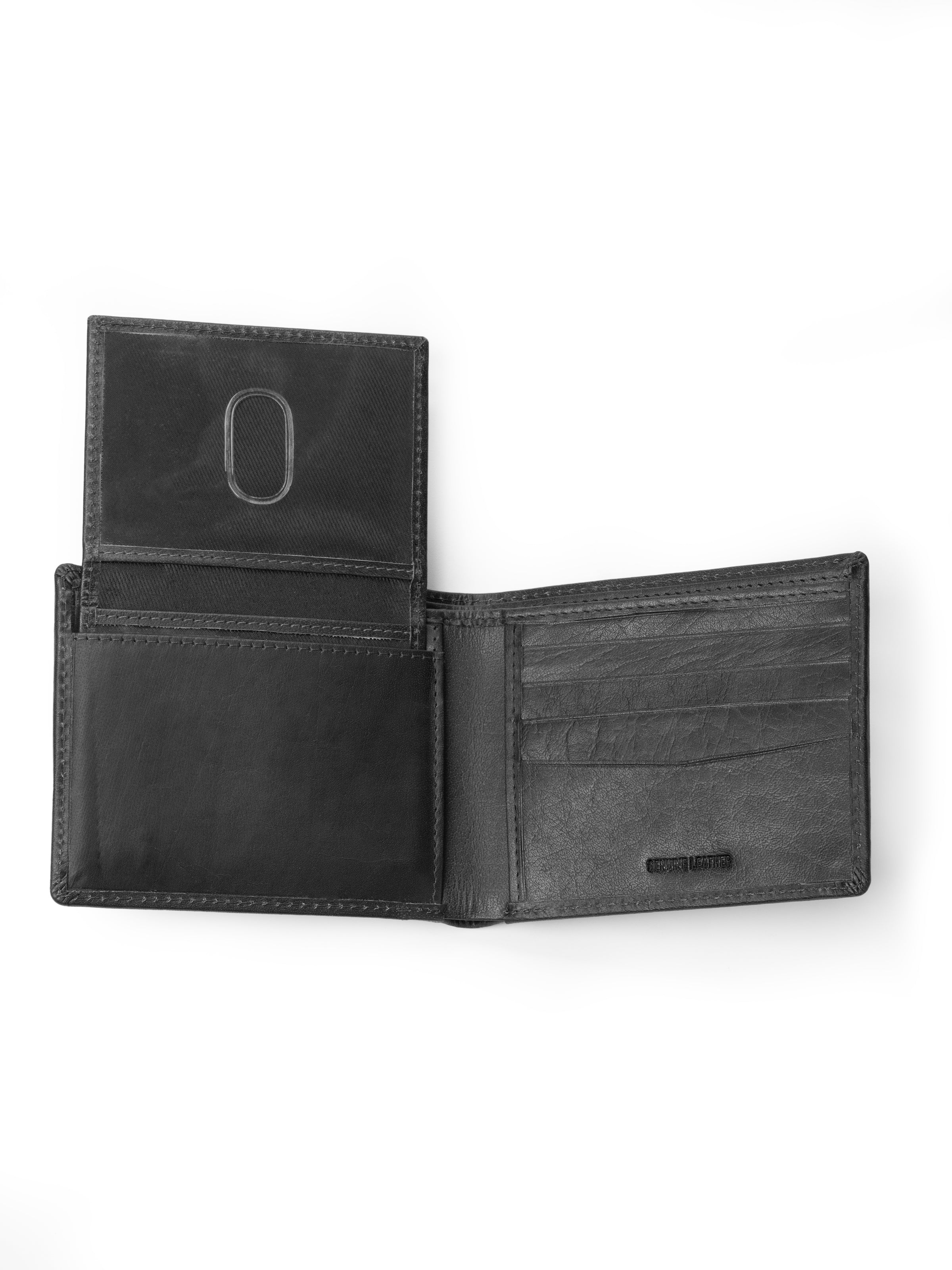Wealth Ward Black Bi - folded Wallet