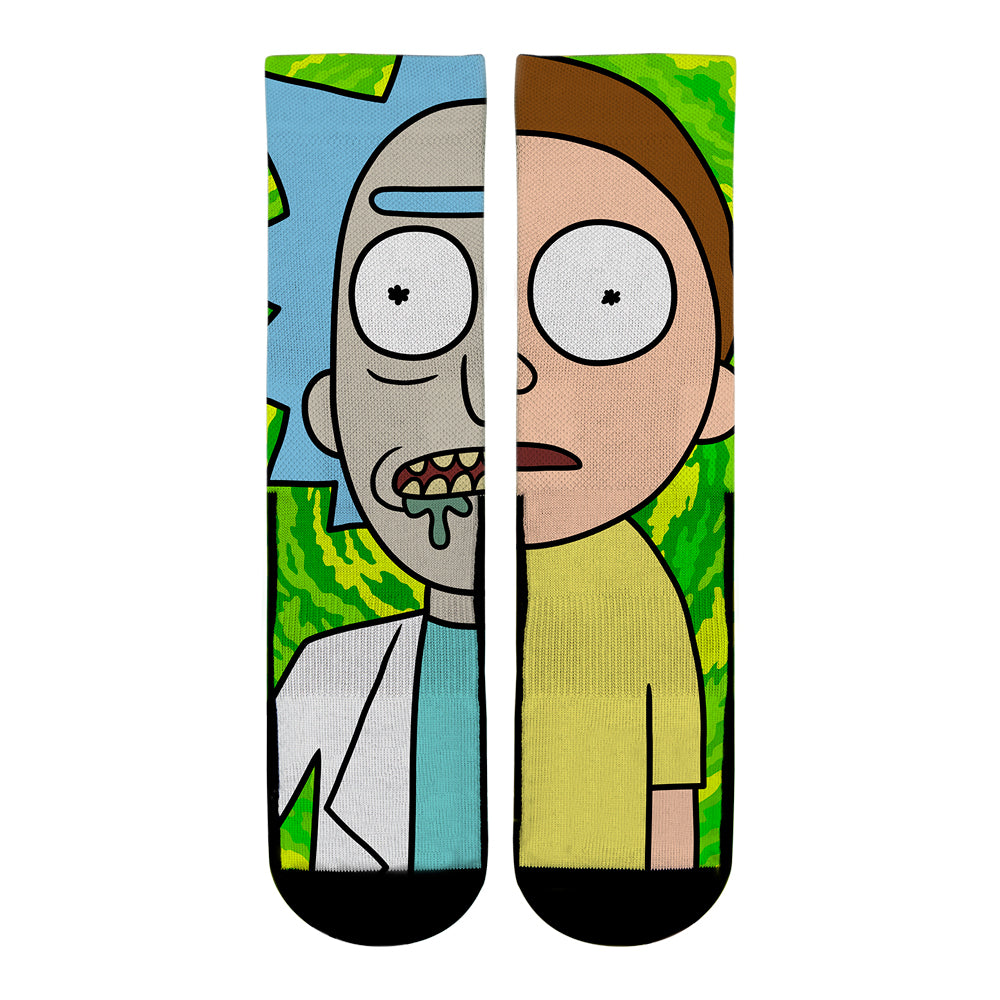 Rick and Morty - Split Face Crew Socks