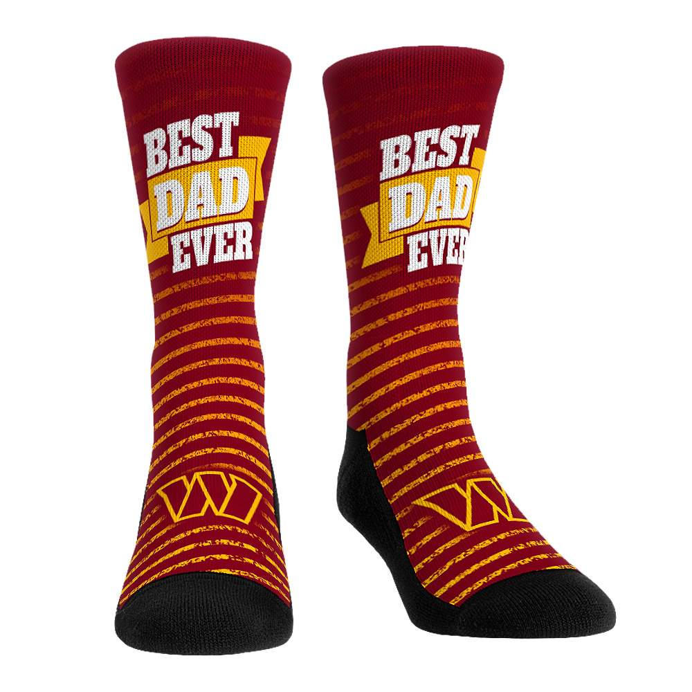 Washington Commanders - Best Dad Ever Crew Socks