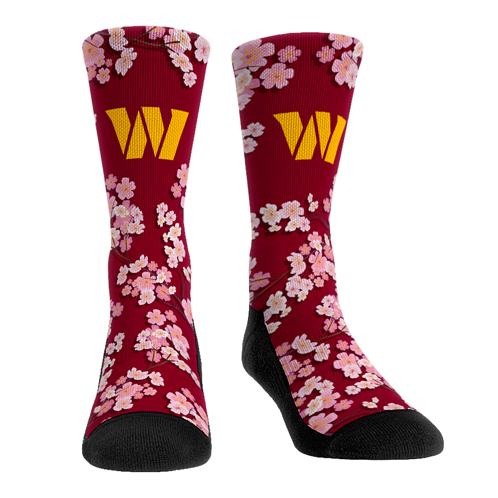 Washington Commanders - Cherry Blossoms All-Over Crew Socks