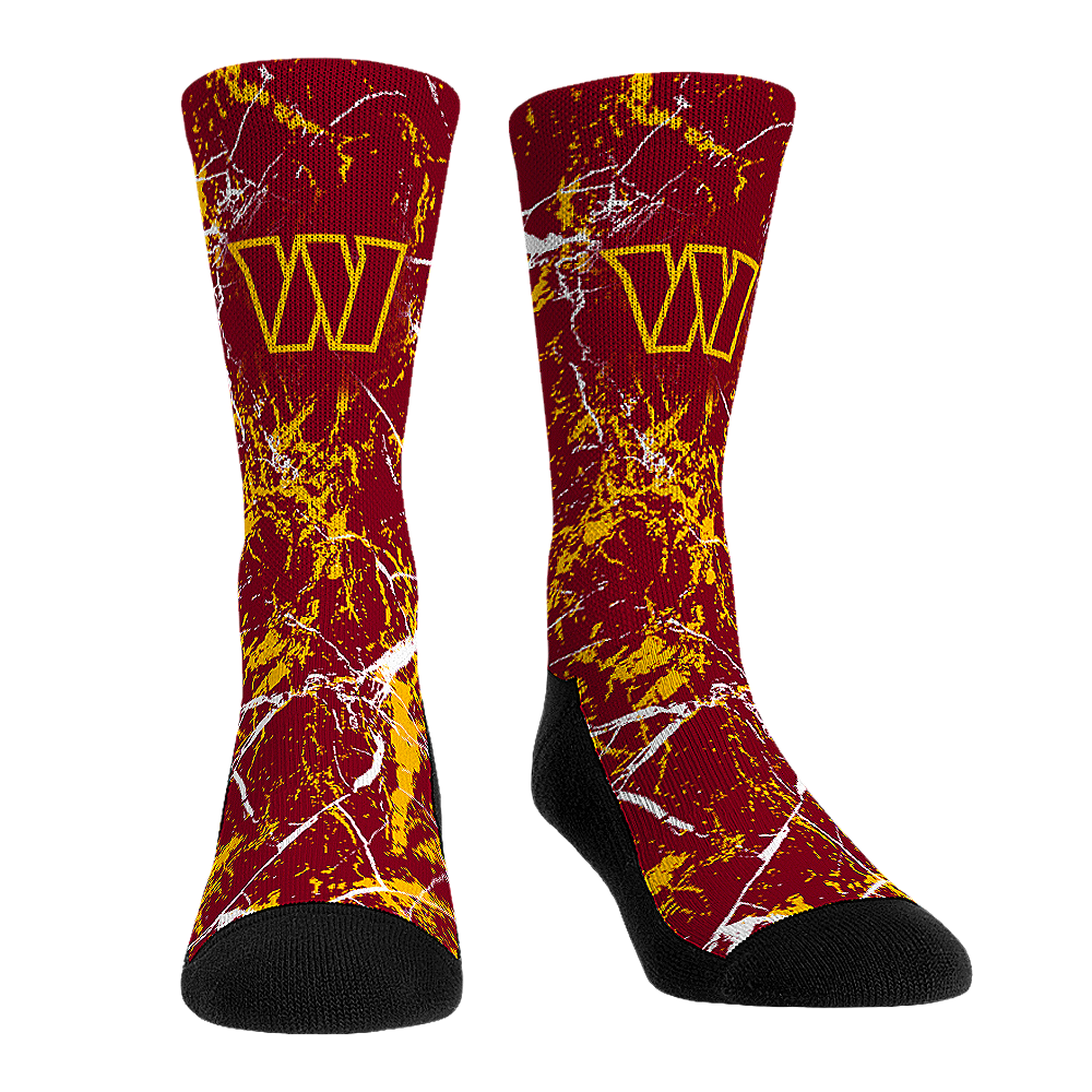 Washington Commanders - Cracked Marble Crew Socks