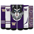 Washington Huskies - Super Fan Crew Socks 5-Pack