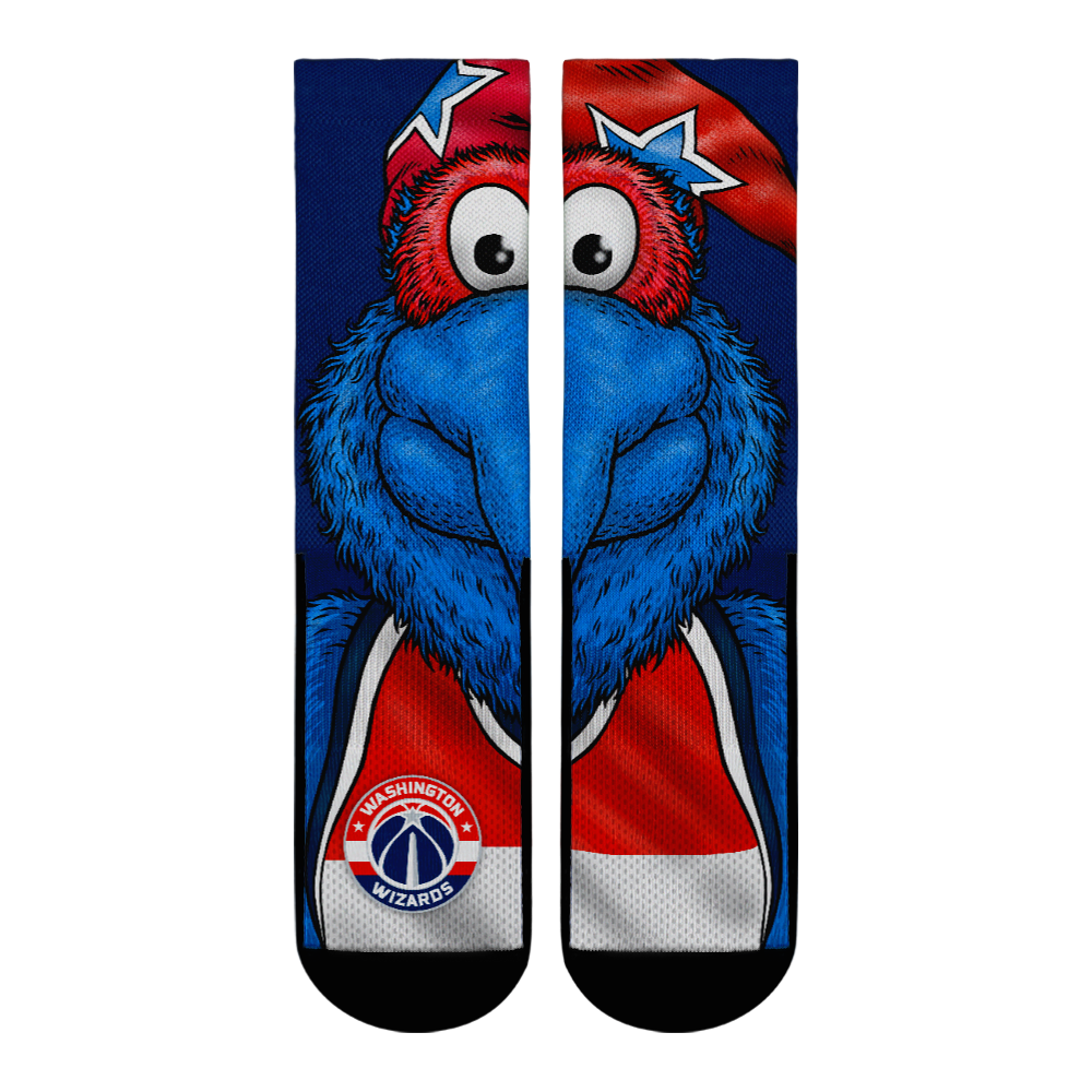 Washington Wizards - Split Face Mascot Crew Socks
