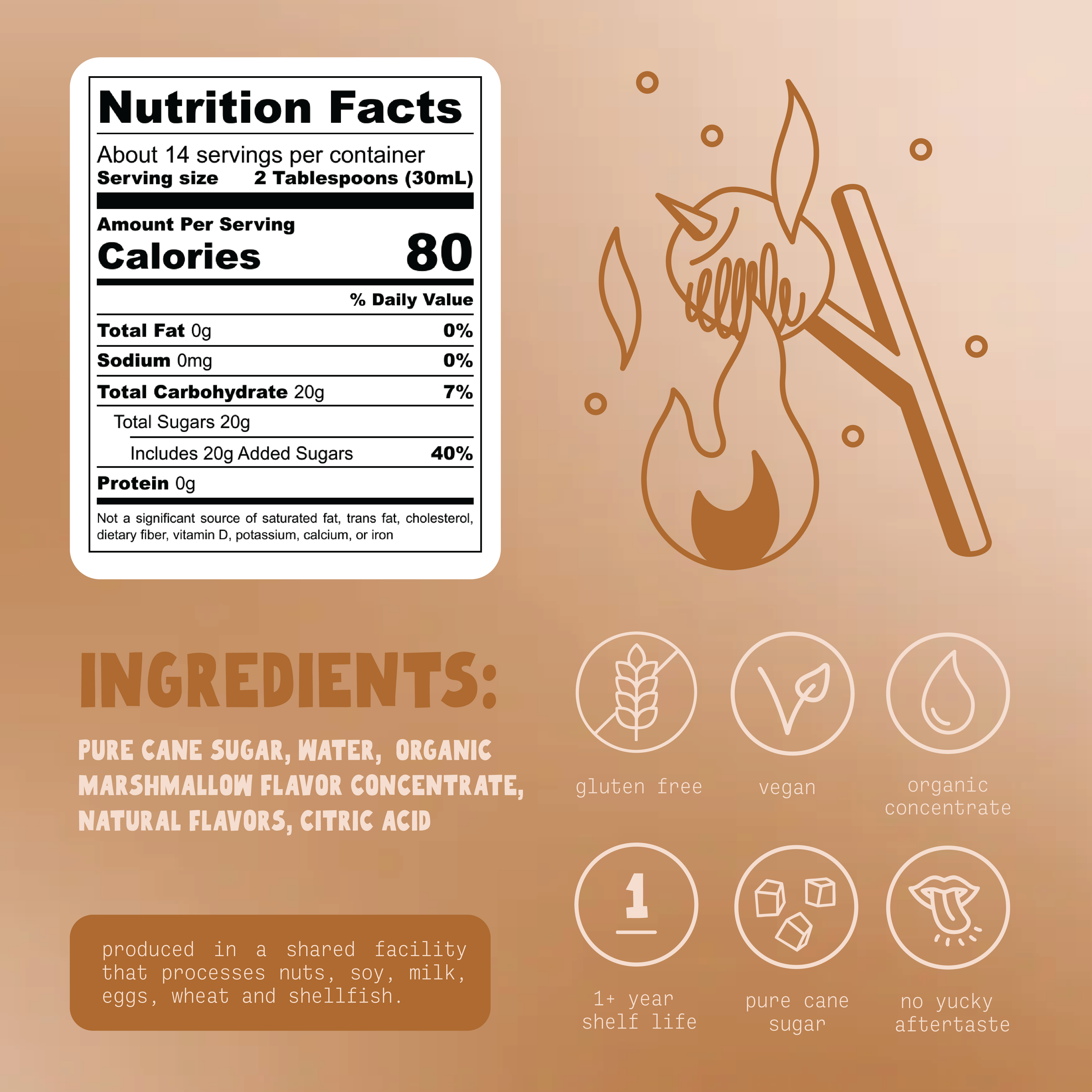 toasted marshmallow gourmet syrup