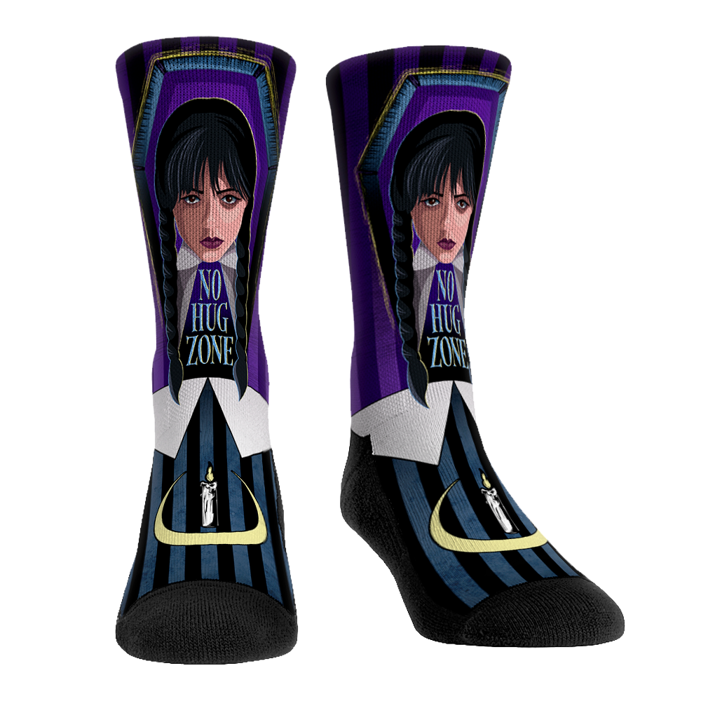 Wednesday - No Hug Zone Crew Socks