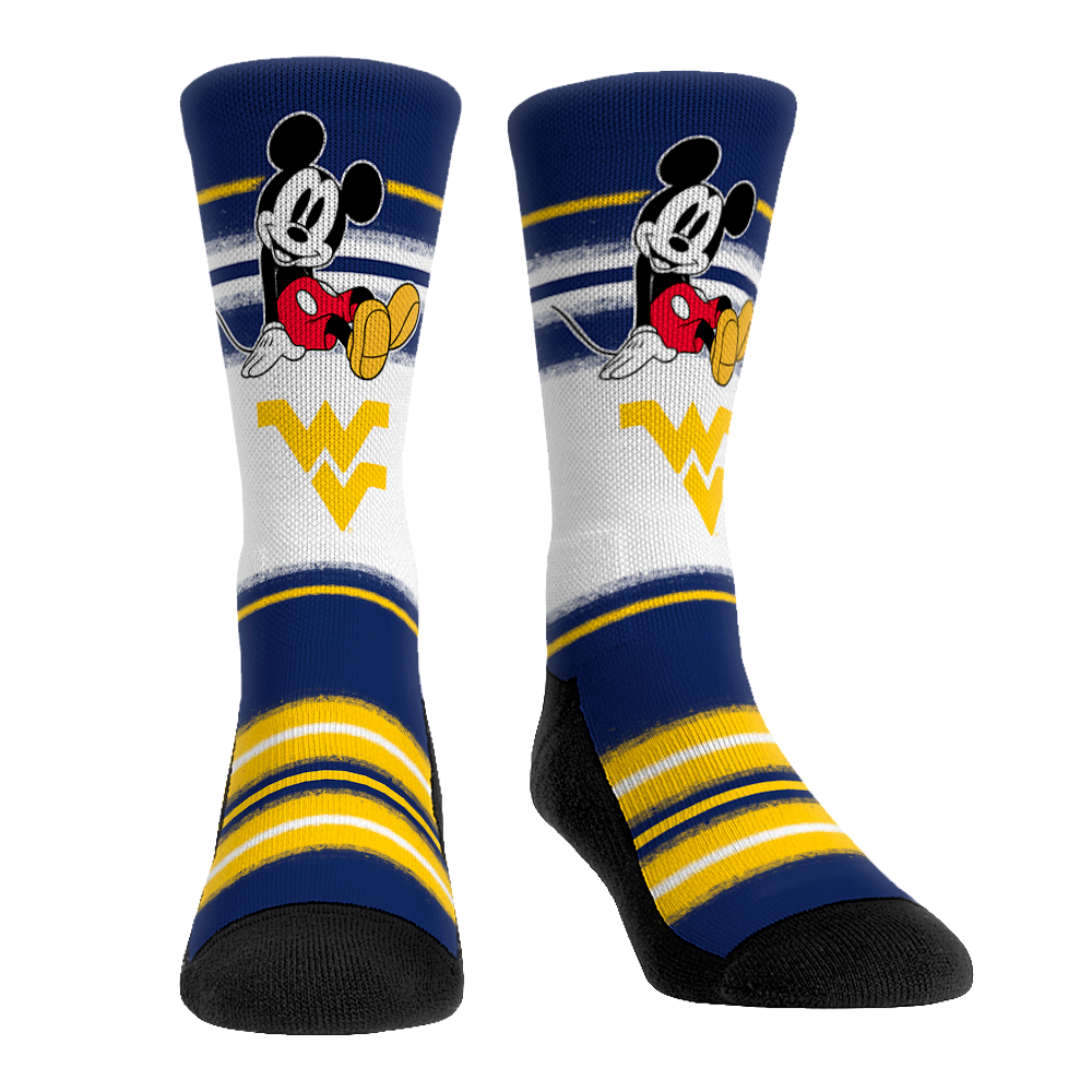 West Virginia Mountaineers - Disney - Sit Stripe Crew Socks