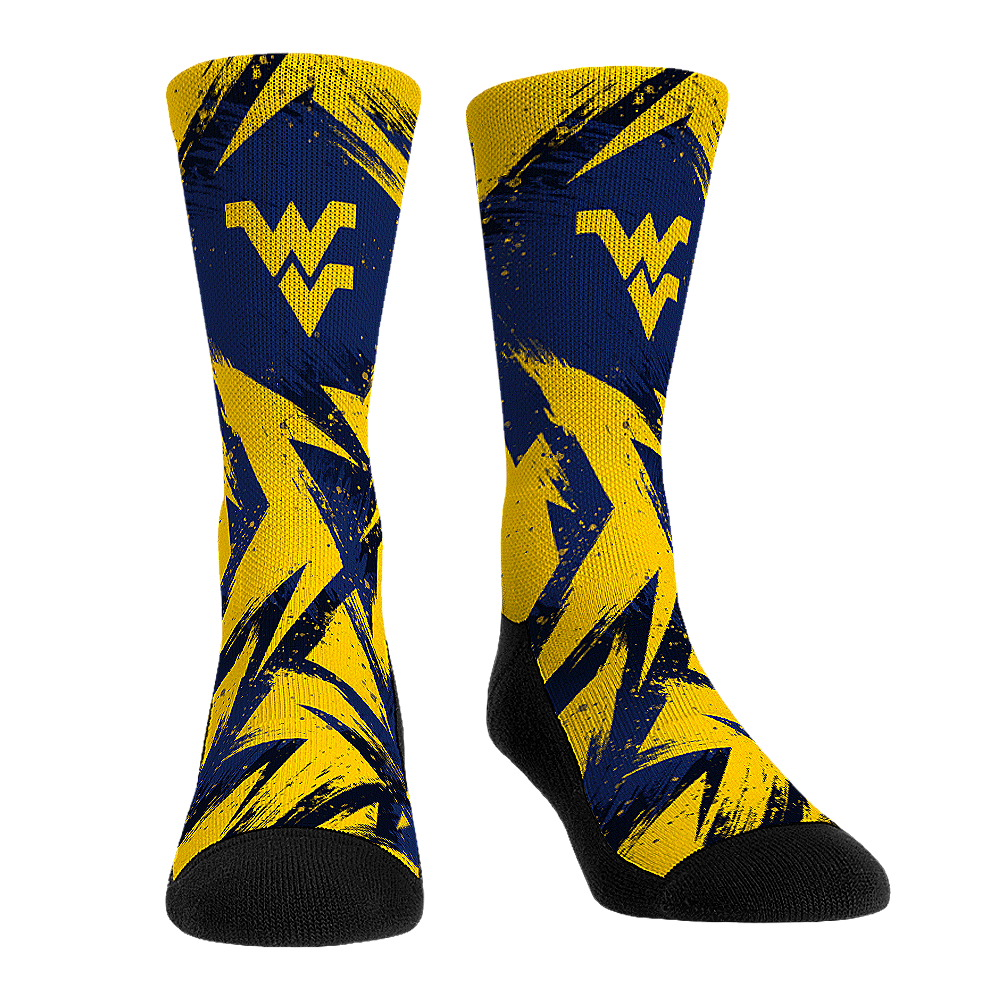 West Virginia Mountaineers - Game Paint Crew Socks