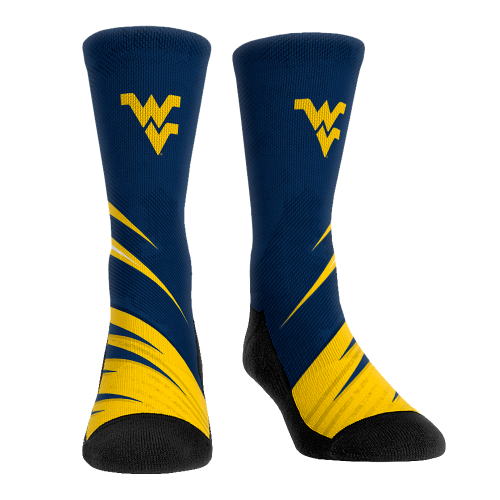 West Virginia Mountaineers - Slash Slant Crew Socks
