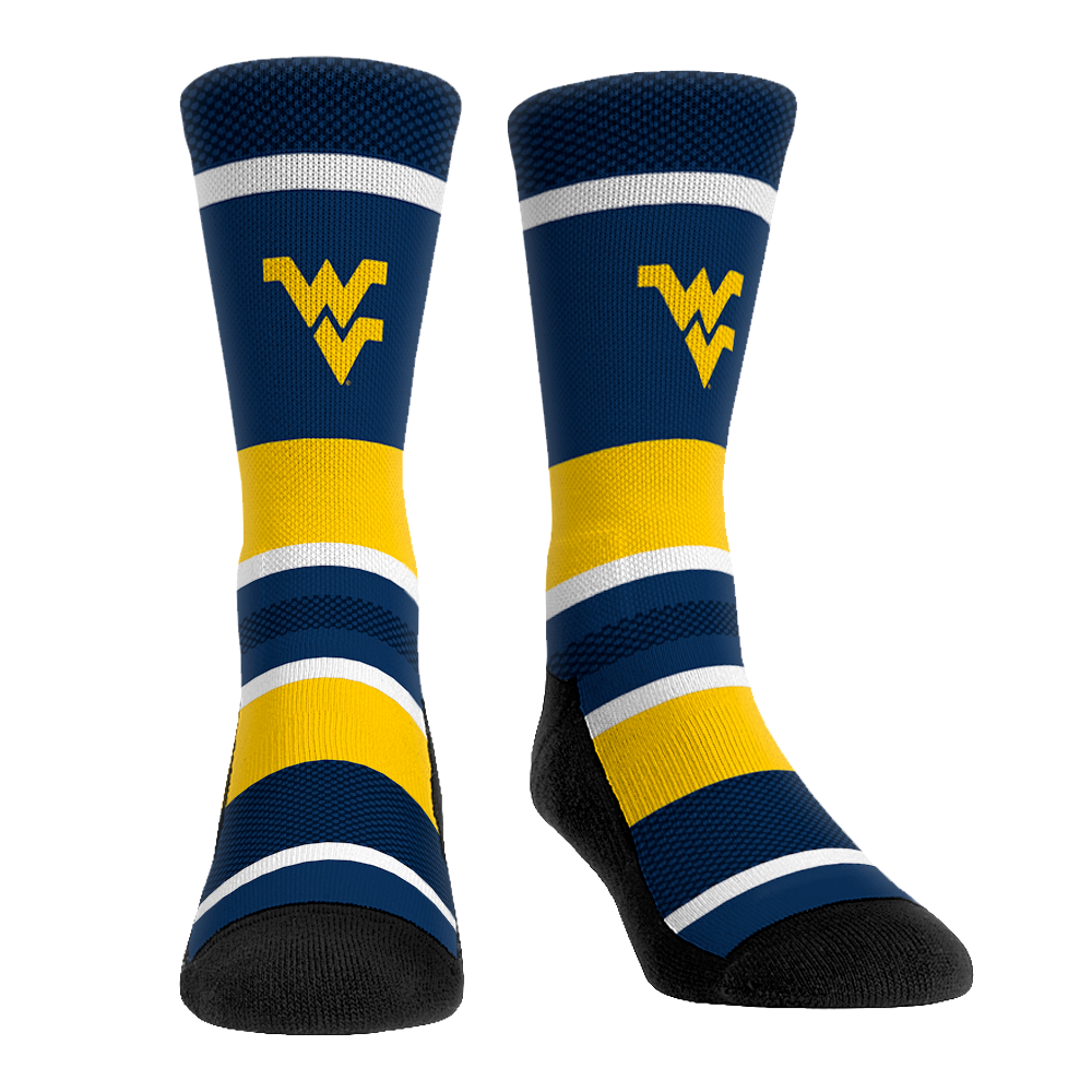 West Virginia Mountaineers - Tech Stripe Crew Socks