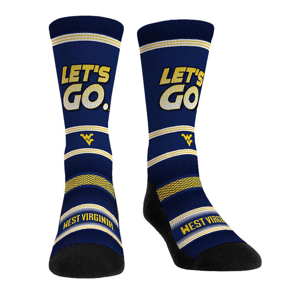 West Virginia Mountaineers - Let's Go Crew Socks