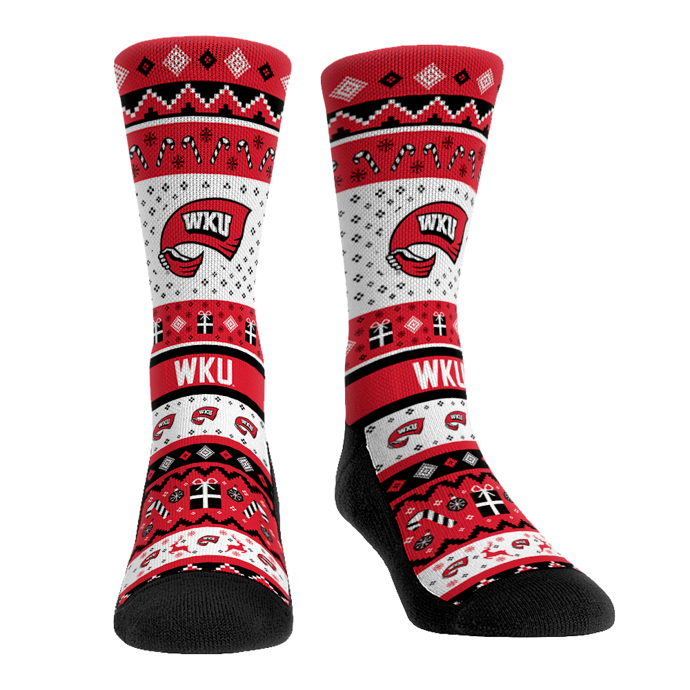 Western Kentucky Hilltoppers - Tacky Sweater Crew Socks