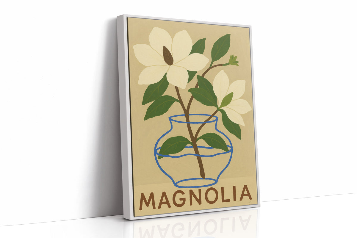 WONDERWALL ‘L’Atelier Fun Collection’ Elegant Magnolia Art Print for Home Decor