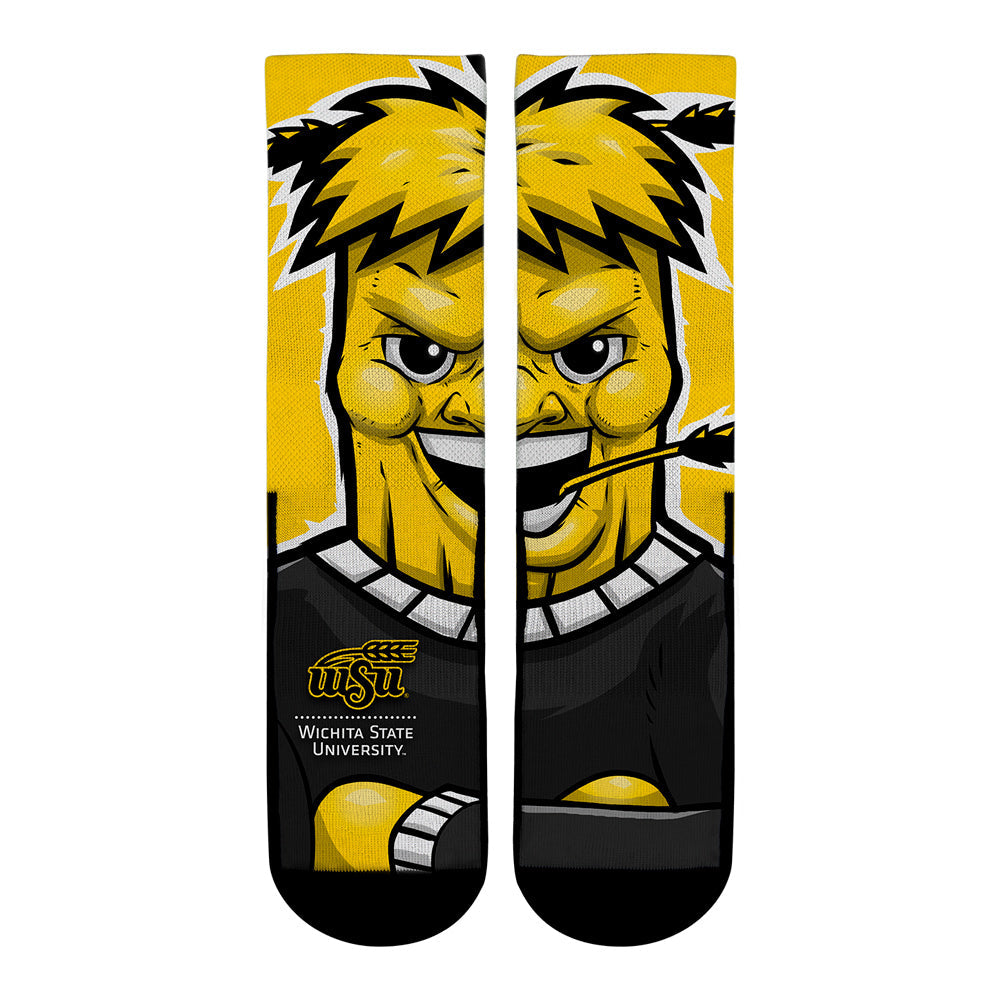Wichita State Shockers - WuShock Mascot Crew Socks