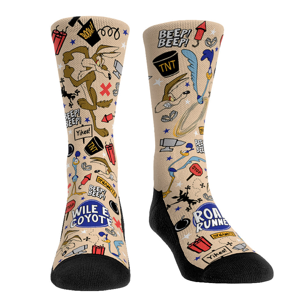 Wile E. Coyote & Road Runner - Character Kaboom! Crew Socks