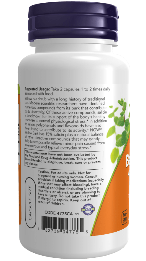 Willow Bark Extract 400mg - 15% Salicin