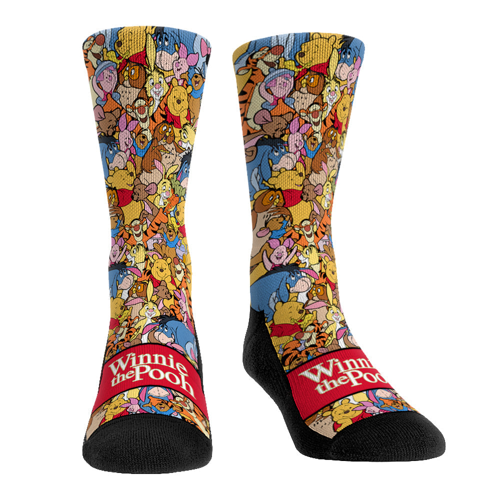 Winnie the Pooh - Stacked Characters Crew Socks
