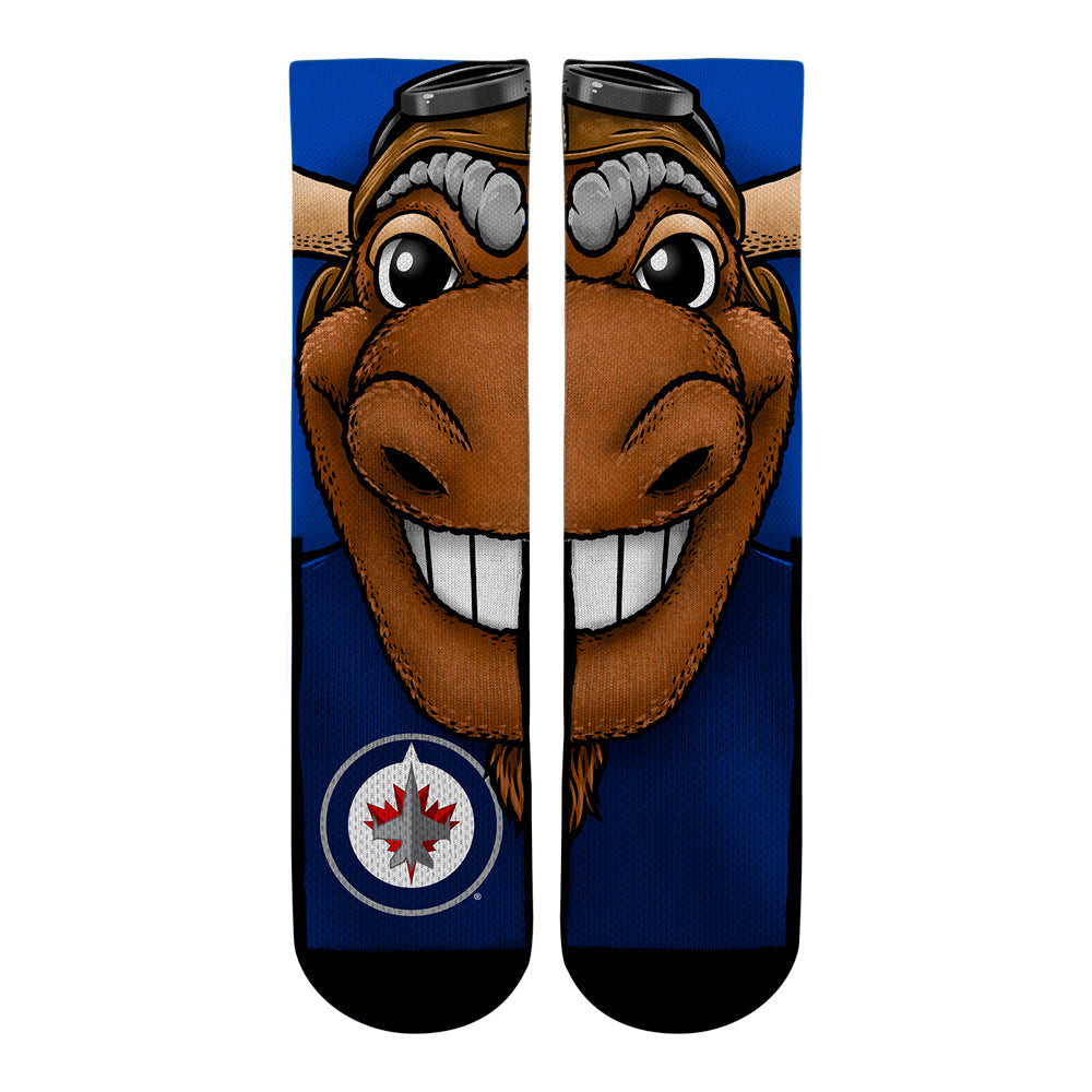 Winnipeg Jets - Split Face Mascot Crew Socks