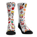 Wisconsin Badgers - 90s Nickelodeon Characters All-Over Crew Socks