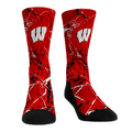Wisconsin Badgers - Cracked Marble Crew Socks