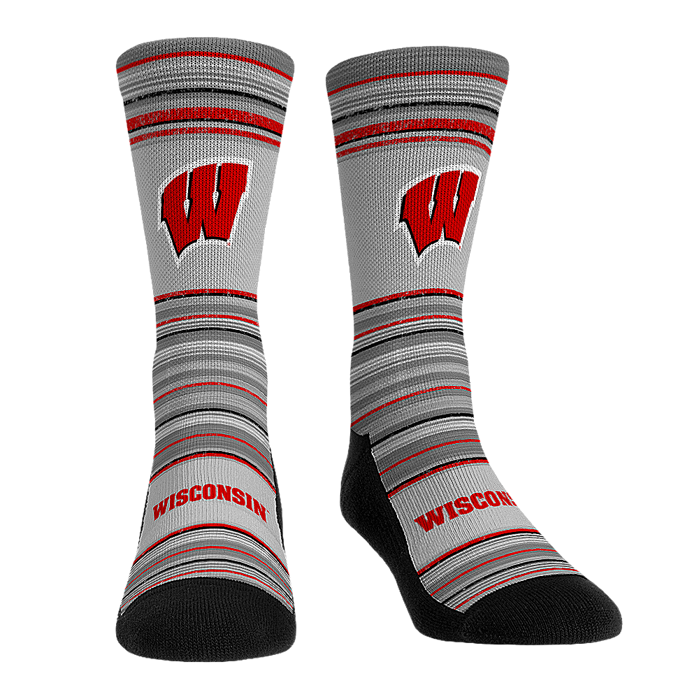 Wisconsin Badgers - Heather Classics Crew Socks