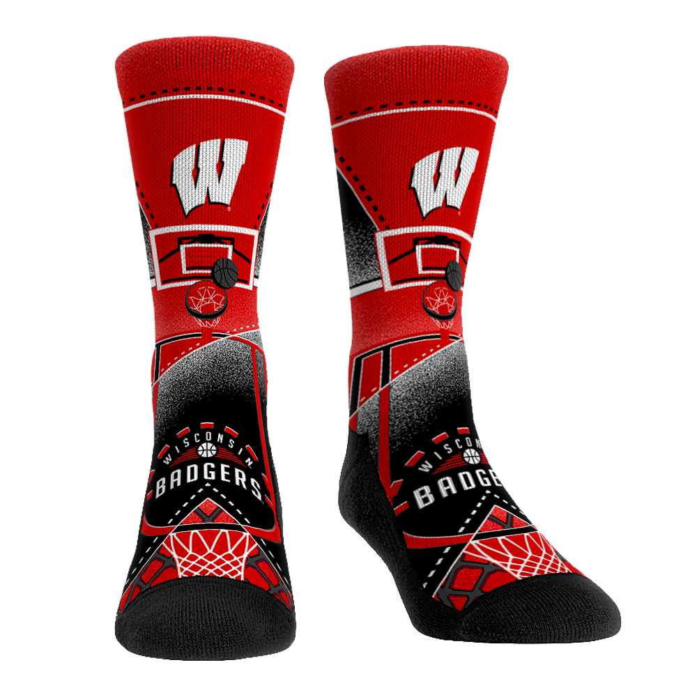 Wisconsin Badgers - Nothing but Net Crew Socks