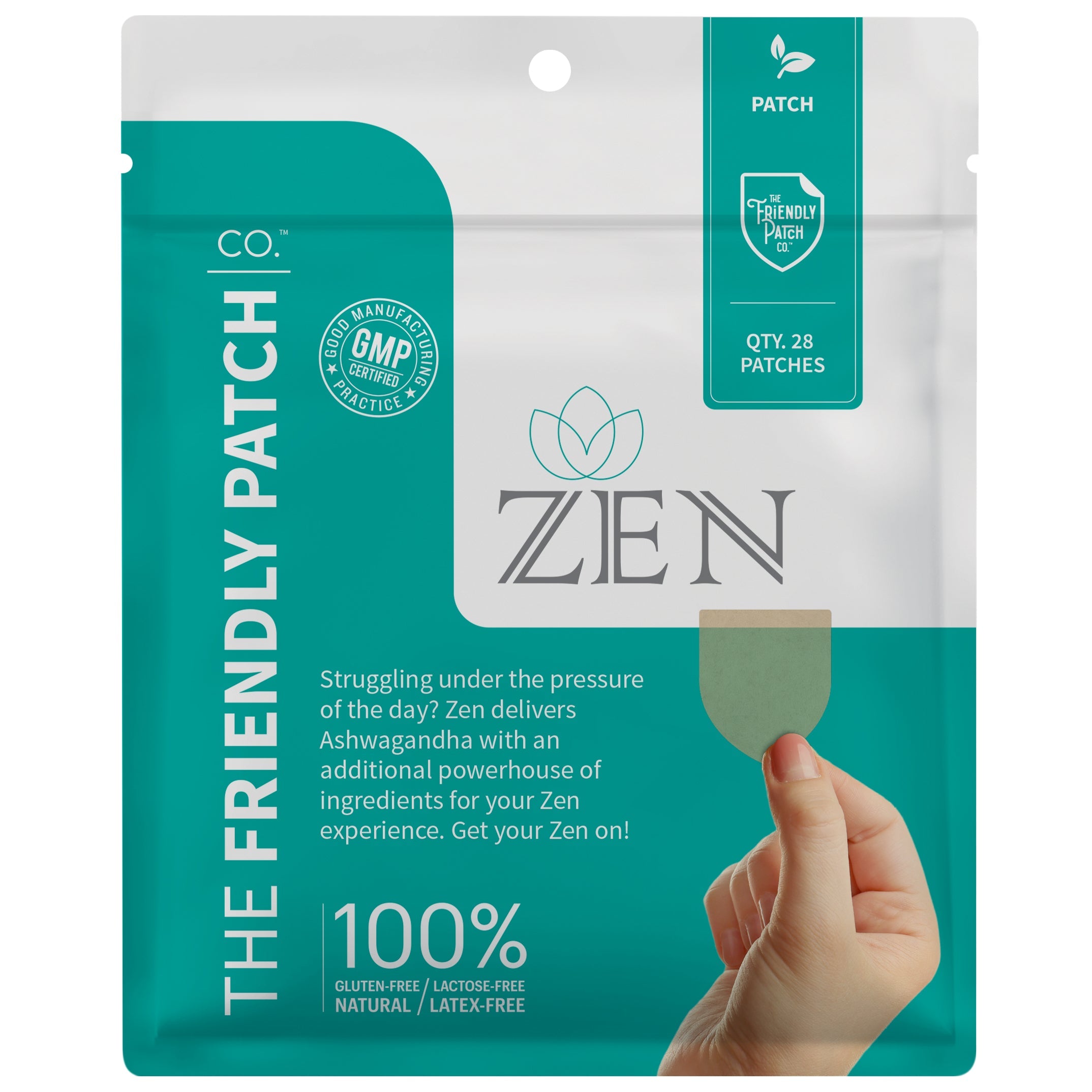 Relax & Let Go Zen Stress Patches with Ashwagandha, L - Theanine, GABA - 28 Patches