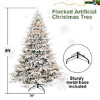 WONDERWALL ‘Noël DuBois’ 6 ft Pre-Lit Flocked Artificial Christmas Tree – Green / White