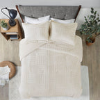 WONDERWALL 'Une Collection' Ivory Fur Down Alternative Comforter Mini Set with Hypoallergenic Filling