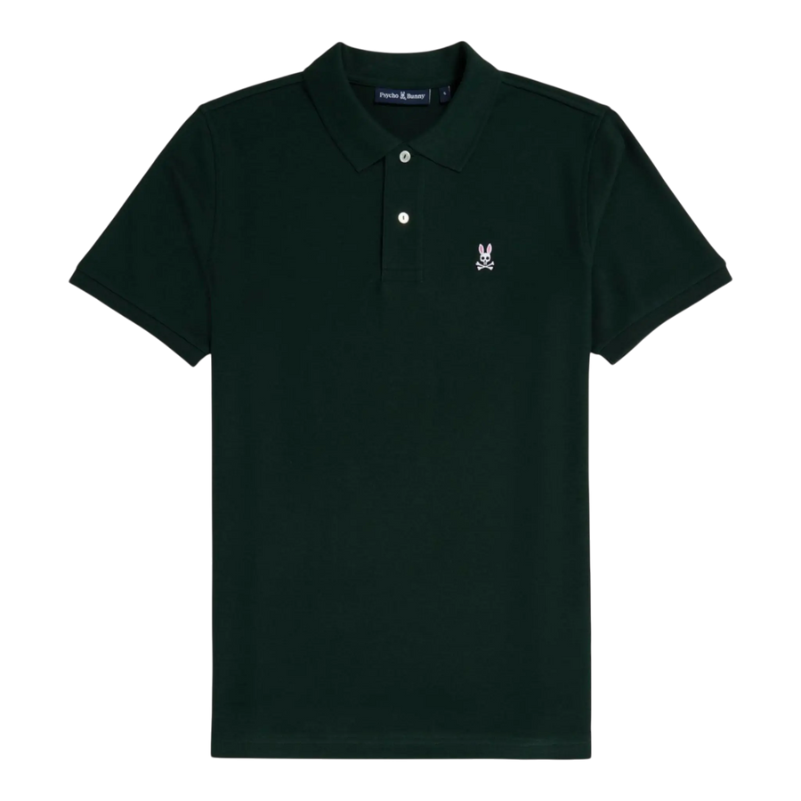 Psycho Bunny Classic Pique Men Polo Shirt Forest Green