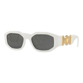 Versace Medusa Biggie Men Sunglasses White/Dark Grey