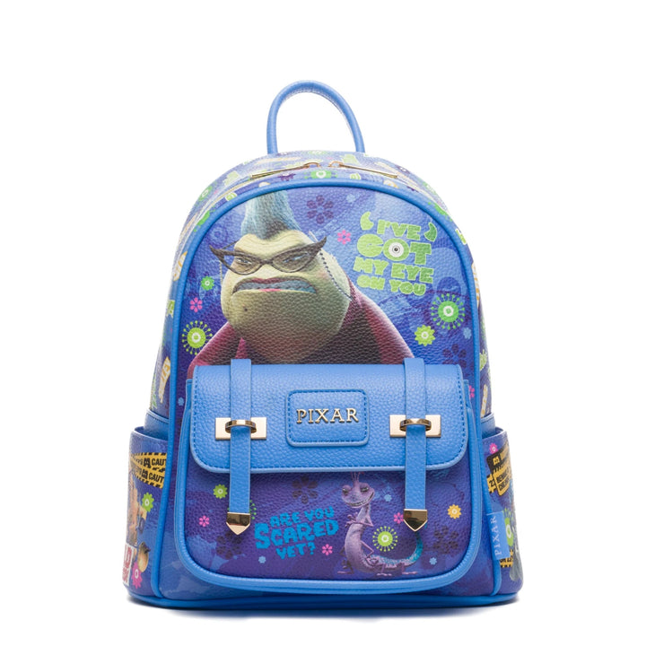 Disney Monsters Inc. - Roz 11" Vegan Leather Mini Backpack With Dust Cover