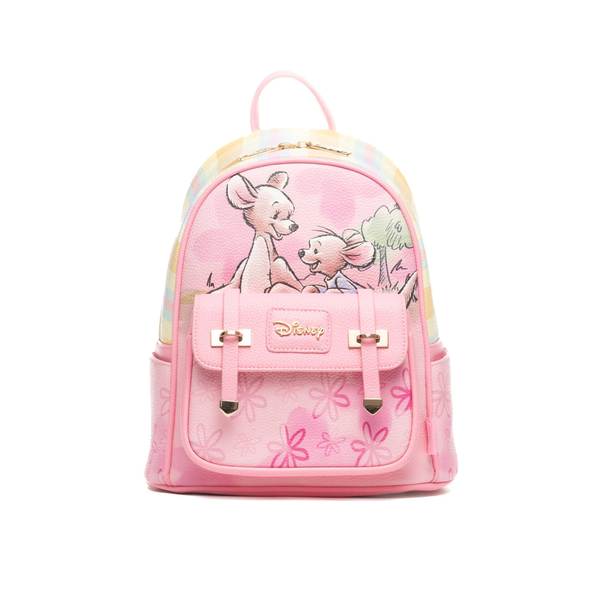 Disney Winnie the Pooh - Kanga And Roo 11" Vegan Leather Mini Backpack With Dust Cover
