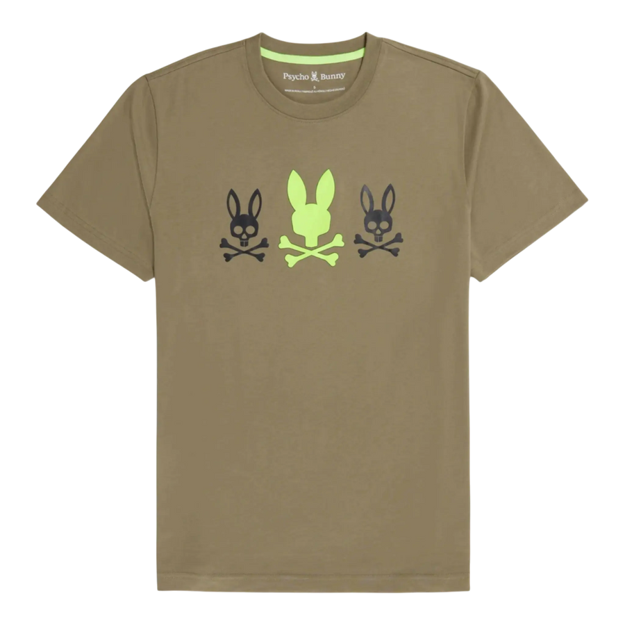 Psycho Bunny Lambert Graphic Men Tee Shirt Antique Taupe